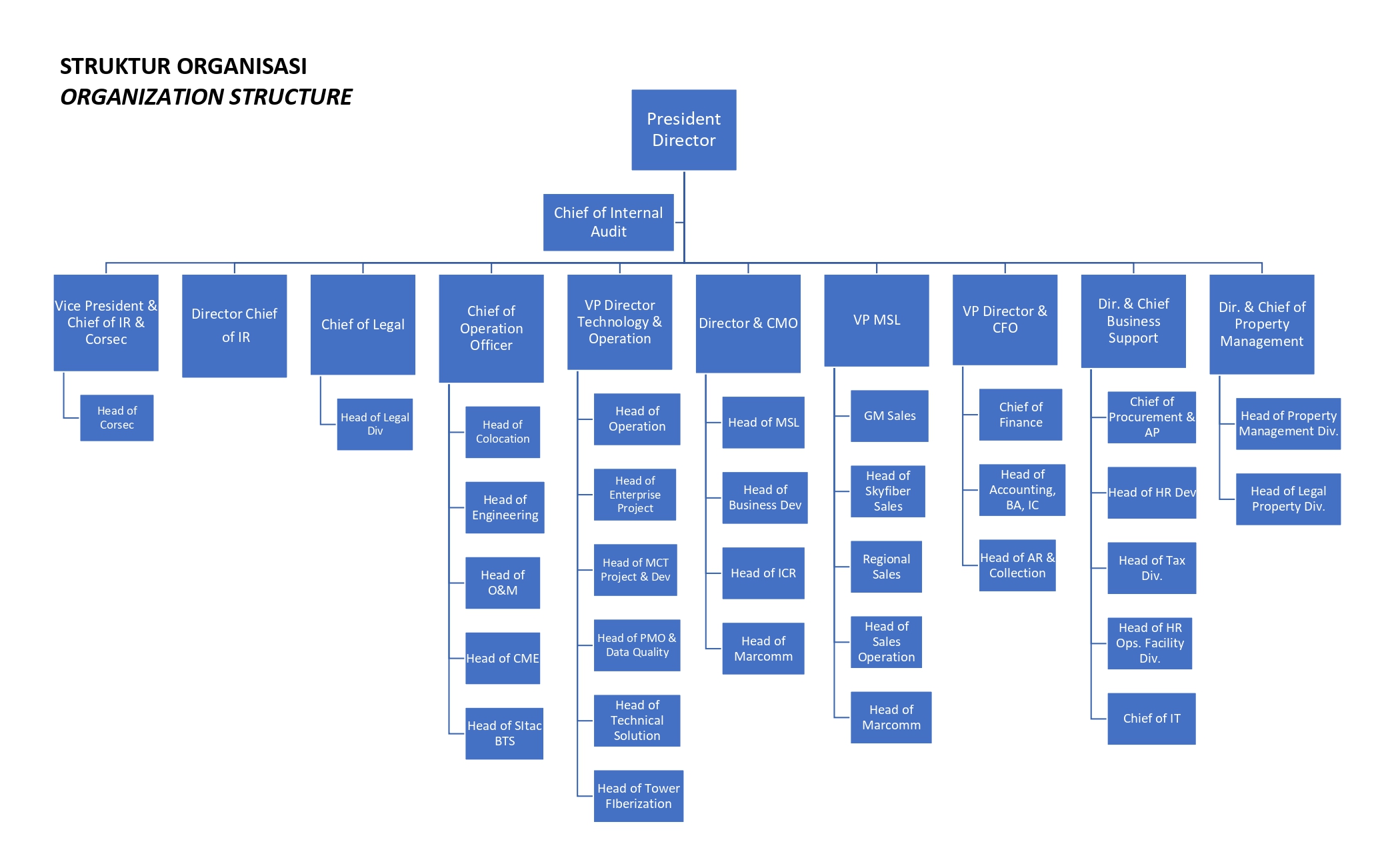 Organization Chart PT Sarana Menara Nusantara